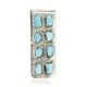 Handmade Certified Authentic Signed by Curt Cheama Zuni Nickel Natural Turquoise Nuggets Native American Money Clip 11232