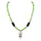 Bird Certified Authentic Navajo .925 Sterling Silver Inlay Natural Graduated Melon Shell Mother of Pearl Gaspeite Native American Necklace 15213-201