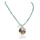 12kt Gold Filled and .925 Sterling Silver Handmade Wolf Certified Authentic Navajo Turquoise Coral Native American Necklace 24420-5-15336