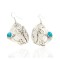 .925 Sterling Silver Handmade KOKOPELI Certified Authentic Navajo Natural Turquoise Dangle Native American Earrings 27174-1