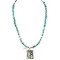 12kt Gold Filled and .925 Sterling Silver Handmade Rose Certified Authentic Navajo Turquoise Native American Necklace 371007017698
