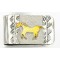 12kt Gold Filled and .925 Sterling Silver Handmade HORSE Certified Authentic Navajo Native American Money Clip 11241-3
