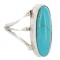 .925 Sterling Silver Navajo Handmade Natural Turquoise Native American Ring Size 9 1/4 96004-9