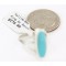 .925 Sterling Silver Navajo Handmade Natural Turquoise Native American Ring Size 9 1/4 96004-9