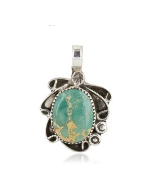 Certified Authentic Navajo .925 Sterling Silver Natural Turquoise Native American Necklace 12908-81