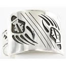 Bear Paw Navajo .925 Sterling Silver Signed Native American Bracelet 12476