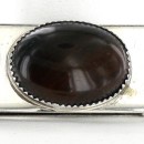 Navajo Native American Natural Tigers Eye Sterling Silver Money Clip