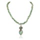 Handmade Navajo .925 Sterling Silver Natural Turquoise and Turquoise Native American Necklace 10053