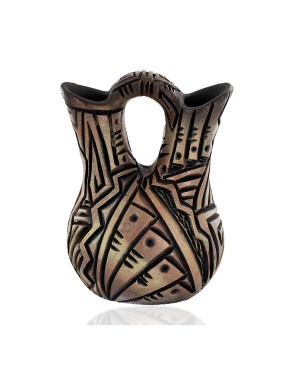 $200 Handmade Certified Authentic Navajo Holbrook Wedding Vase Native American Pottery 102492-2