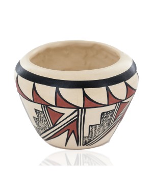 Handmade Handpainted Certified Authentic Hopi R.Tsinnij Keams Canyon Native American Pottery 102494-12