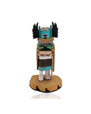 $780 Handmade Certified Authentic Hopi T.Elia Old Oraibi Crow Mother Native American Kachina 10884