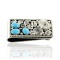 Handmade Certified Authentic Nickel Natural Turquoise Native American Money Clip 11237