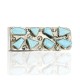 Handmade Certified Authentic Signed Zuni Nickel Natural Turquoise Nuggets Native American Money Clip 11246