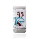 Deer .925 Sterling Silver Ray Begay Certified Authentic Handmade Navajo Native American Natural Turquoise Coral Money Clip 11253-5