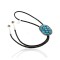 Handmade Certified Authentic Zuni .925 Sterling Silver Turquoise NUGGETS Native American Bolo Tie  1179