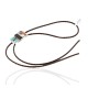 Handmade Certified Authentic Navajo .925 Sterling Silver Natural Turquoise Black Onyx Jasper Mother of Pearl Native American Bolo Tie  1206-1