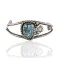 Handmade Signed Navajo .925 Sterling Silver Natural Turquoise Baby Native American Bracelet 1214