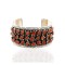 Certified Authentic Navajo .925 Sterling Silver Natural Coral Native American Bracelet 12295