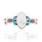Handmade Certified Authentic Navajo .925 Sterling Silver Native American Bracelet And White Howlite Purple Spiny Oyster 12423