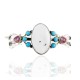 Handmade Certified Authentic Navajo .925 Sterling Silver Native American Bracelet And White Howlite Purple Spiny Oyster 12423 Handmade Certified Authentic Navajo .925 Sterling Silver Native American Bracelet And White Howlite Purple Spiny Oyster 12423