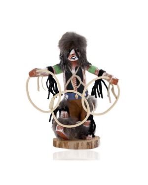 $170 Handmade Certified Authentic Hopi Hoop Native American Kachina 12437