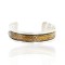 Certified Authentic Navajo .925 Sterling Silver and Gold Filled Darin Bill Native American Bracelet 12449