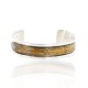 Certified Authentic Navajo .925 Sterling Silver and Gold Filled Darin Bill Native American Bracelet 12449