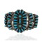 Handmade Certified Authentic Signed Petit point Navajo .925 Sterling Silver Natural Turquoise Native American Bracelet 12457