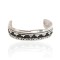 Handmade Certified Authentic Mountain Navajo .925 Sterling Silver Baby Native American Bracelet 12505