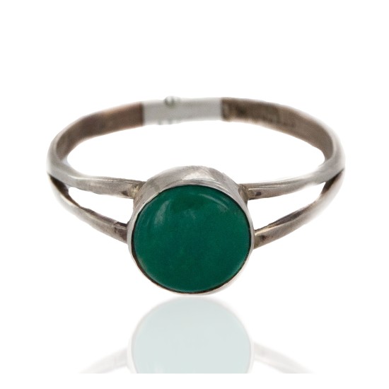 925 Sterling Silver Handmade Certified Authentic Navajo Natural Turquoise Native American Ring  12511-1