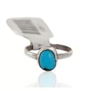 Certified Authentic 925 Sterling Silver Handmade Navajo Natural Turquoise Native American Ring  12511-2