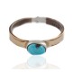 12kt Gold Filled 925 Sterling Silver Handmade Certified Authentic Navajo Natural Turquoise Native American Ring  12513
