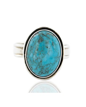 Handmade Certified Authentic Navajo .925 Sterling Silver Natural Turquoise Native American Ring  12521