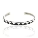 .925 Sterling Silver Handmade Mountain Navajo Native American Bracelet 12534