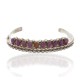 Handmade Certified Authentic Petit Point Zuni .925 Sterling Silver Natural Sugilite Native American Bracelet 12604