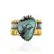 .925 Sterling Silver and 12kt Gold Filled Handmade Navajo Natural Turquoise Native American Ring 12628-1