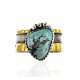 .925 Sterling Silver and 12kt Gold Filled Handmade Certified Authentic Navajo Natural Turquoise Native American Ring 12628-1 .925 Sterling Silver and 12kt Gold Filled Handmade Certified Authentic Navajo Natural Turquoise Native American Ring 12628-1