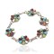 Handmade Certified Authentic Zuni .925 Sterling Silver Petit Point Natural Multicolor Native American Bracelet 12668