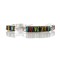 Petit Point Handmade Certified Authentic Zuni .925 Sterling Silver Multicolor Turquoise Link Native American Bracelet 12669