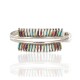 Handmade Certified Authentic Zuni .925 Sterling Silver Petit Point Natural Multicolor Native American Bracelet 12672