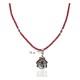 .925 Sterling Silver Inlay Bird Handmade Certified Authentic Navajo Natural Turquoise Coral Multicolor Stones Native American Necklace 12674-15930-15