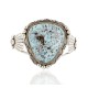 Handmade Certified Authentic Navajo .925 Sterling Silver Natural Spiderweb Turquoise Native American Bracelet 12675