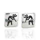 Handmade Kokopelli Certified Authentic Hopi .925 Sterling Silver Stud Native American Earrings 12855-2 Handmade Kokopelli Certified Authentic Hopi .925 Sterling Silver Stud Native American Earrings 12855-2
