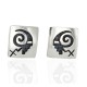 Handmade Certified Authentic Hopi .925 Sterling Silver Stud Native American Earrings 2 12855-5 Handmade Certified Authentic Hopi .925 Sterling Silver Stud Native American Earrings 2 12855-5
