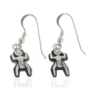 Handmade Kachina Certified Authentic Hopi .925 Sterling Silver Dangle Native American Earrings 12855-8