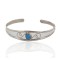 Handmade Certified Authentic Navajo .925 Sterling Silver Natural Lapis Baby Native American Bracelet 12873