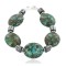 Certified Authentic Navajo .925 Sterling Silver Composite Turquoise Hematite Native American Bracelet 12892-3