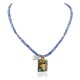 12kt Gold Filled and .925 Sterling Silver Handmade Arrow Certified Authentic Navajo Natural Turquoise and Lapis Native American Necklace 14456-7-25289