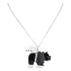 Hand Carved Animal Zuni .925 Sterling Silver Natural Jet Native American Necklace 14466 Hand Carved Animal Zuni .925 Sterling Silver Natural Jet Native American Necklace 14466