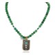12kt Gold Filled and .925 Sterling Silver Handmade Certified Authentic Navajo Natural Jade Turquoise Native American Necklace 14746-13-15795